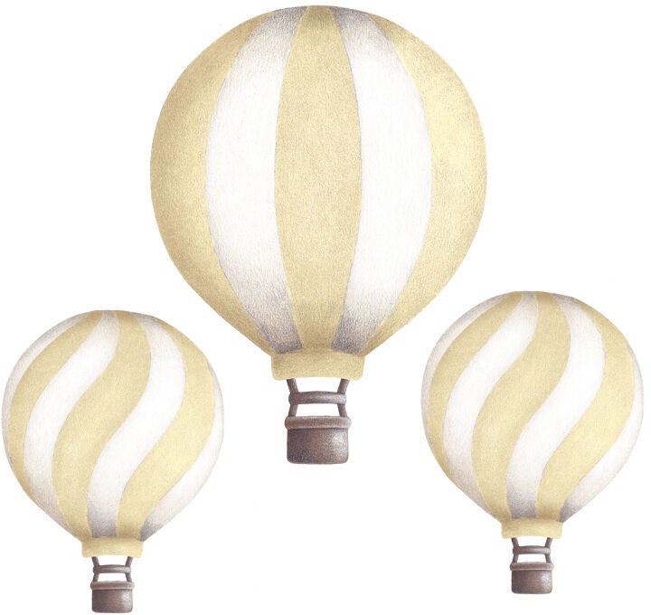 Stickstay Vintage Balloon Set Wandsticker, Lemon von Stickstay