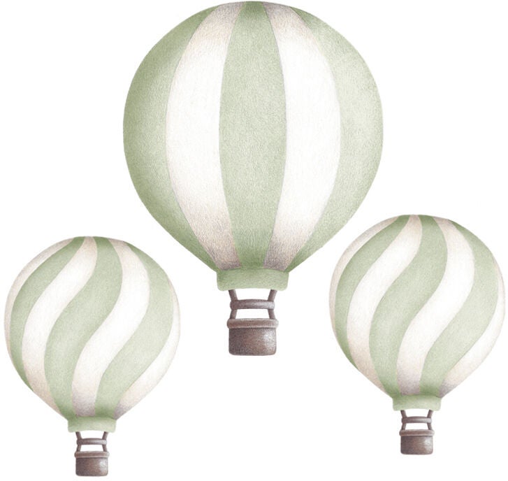 Stickstay Vintage Balloon Set Wandsticker, Pistachio von Stickstay