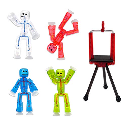 StikBot Zing, Set mit 4 beweglichen Actionfiguren und Handy-Stativ von StikBot