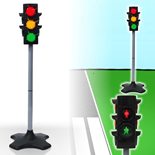 Spielampel 75cm Ampelschaltung automatisch Spielzeug Ampel mit Licht - Funktion Kinder Verkehrserziehung (Verkehrsampel) von Stimo