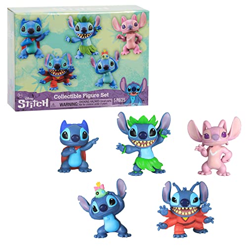 STITCH Disneys Lilo Sammelfigurenset, 5-teilig, 7,6 cm große Sammelfiguren zum Spielen, Kinderspielzeug ab 3 Jahren von Just Play von Disney