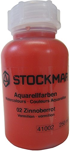 Stockmar Aquarellfarbe 250 ml, Farbe: Zinnoberrot von Stockmar