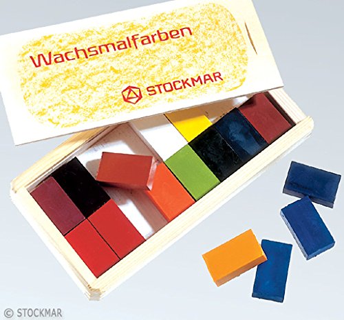 Stockmar Wachsblöcke - 16 Farben in Holzbox von Stockmar