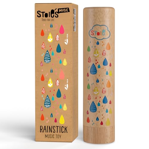 Stoie's Regenstab aus Holz, 1 Stück Packung, beruhigendes, pädagogisches Spielzeug, frühe Entwicklung, Rhythmus- und Koordinationsfähigkeit von Stoie's