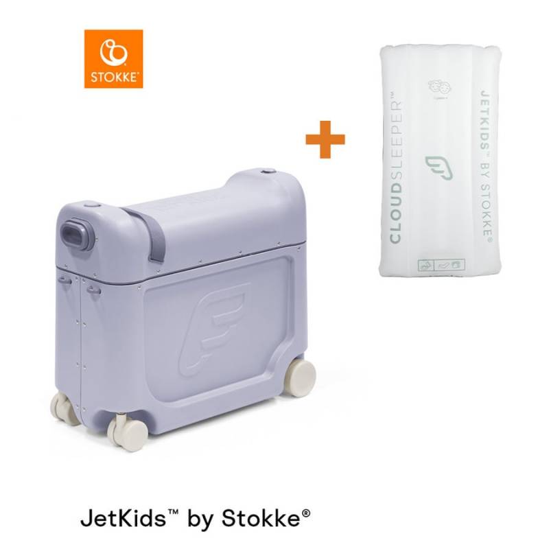 JETKIDS™ BY STOKKE® Aufsitzkoffer BedBox™ Arctic Blue und Matratze CloudSleeper™ weiß von Stokke