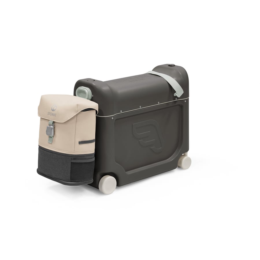 JETKIDS™ BY STOKKE® Aufsitzkoffer BedBox™ Creamy Cappuccino mit Crew BackPack™Midnight Grey von Stokke