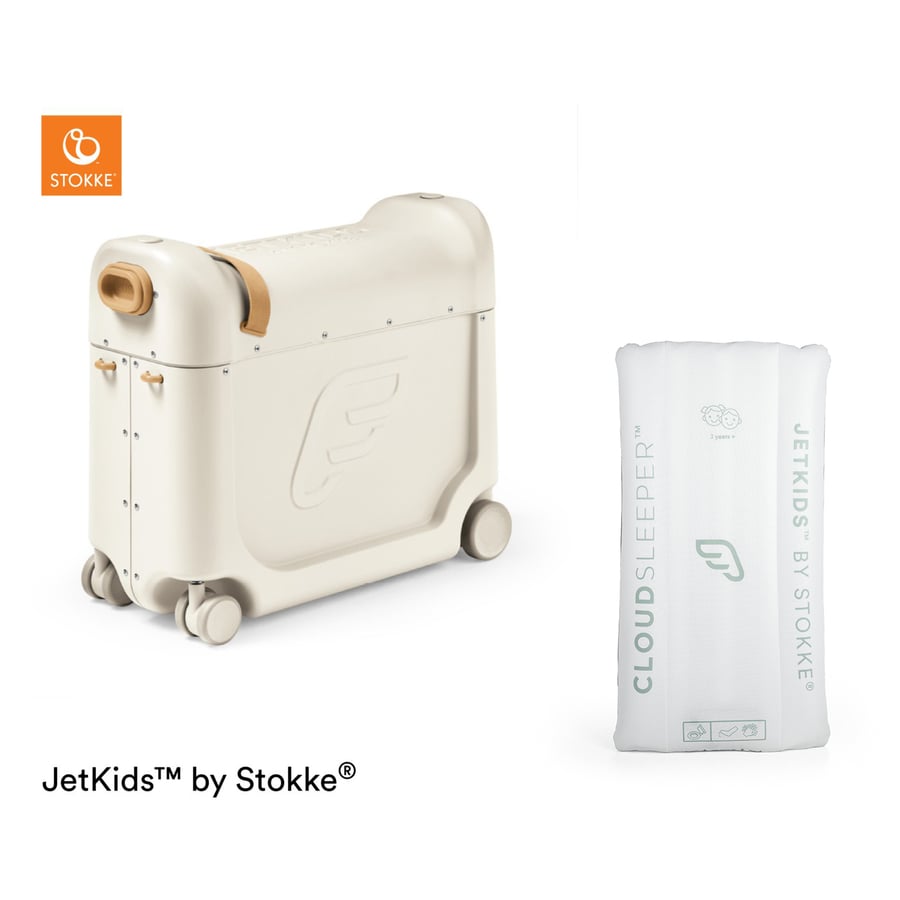 JETKIDS™ BY STOKKE® Aufsitzkoffer BedBox™ Full Moon und Matratze CloudSleeper™ weiß von Stokke