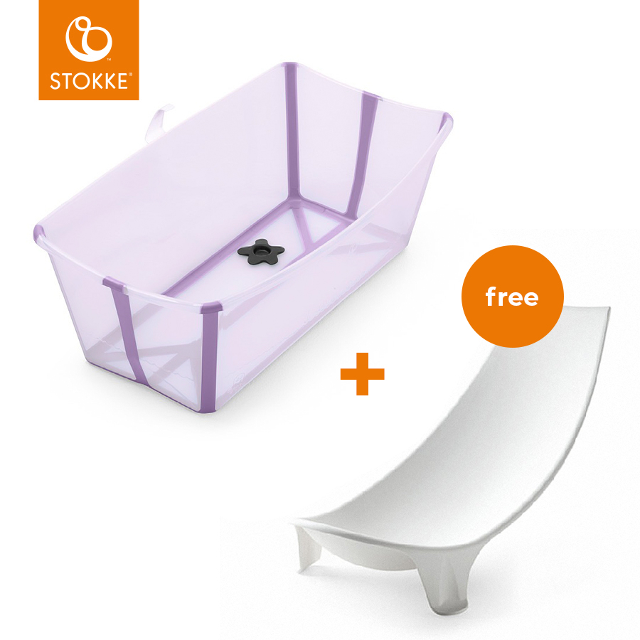 STOKKE® Babywanne Flexi Bath® Lavender + gratis Badewannensitz von Stokke