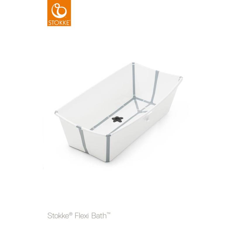 STOKKE® Badewanne Flexi Bath XL™ extra groß weiß mit hitzeempfindlichem Stöpsel ab der Geburt von Stokke