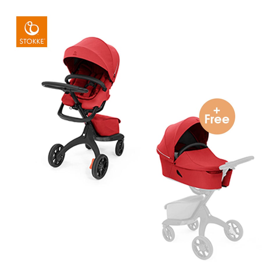 STOKKE® Kinderwagen Xplory® X inklusive Tragewanne Ruby Red von Stokke