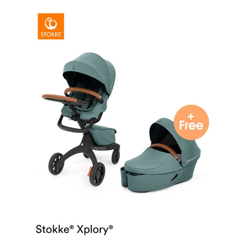 STOKKE® Kinderwagen Xplory® X inklusive Tragewanne Cool Teal von Stokke