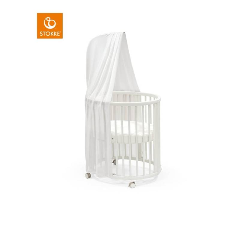 STOKKE® Sleepi™ Mini V3 weiß inkl. Matratze, Himmel und Himelstange von Stokke