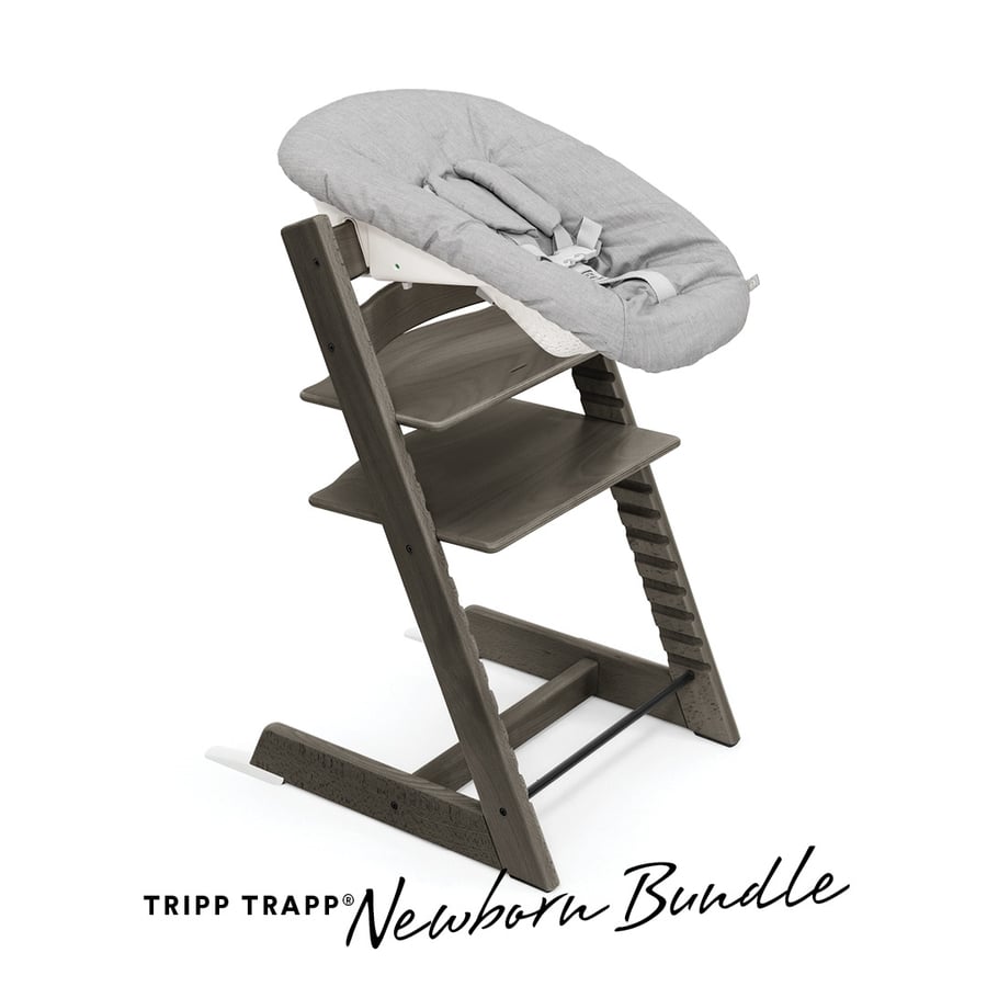 STOKKE® Tripp Trapp® Hochstuhl Buche Hazy Grey inkl. Newborn Set™ Grey von Stokke