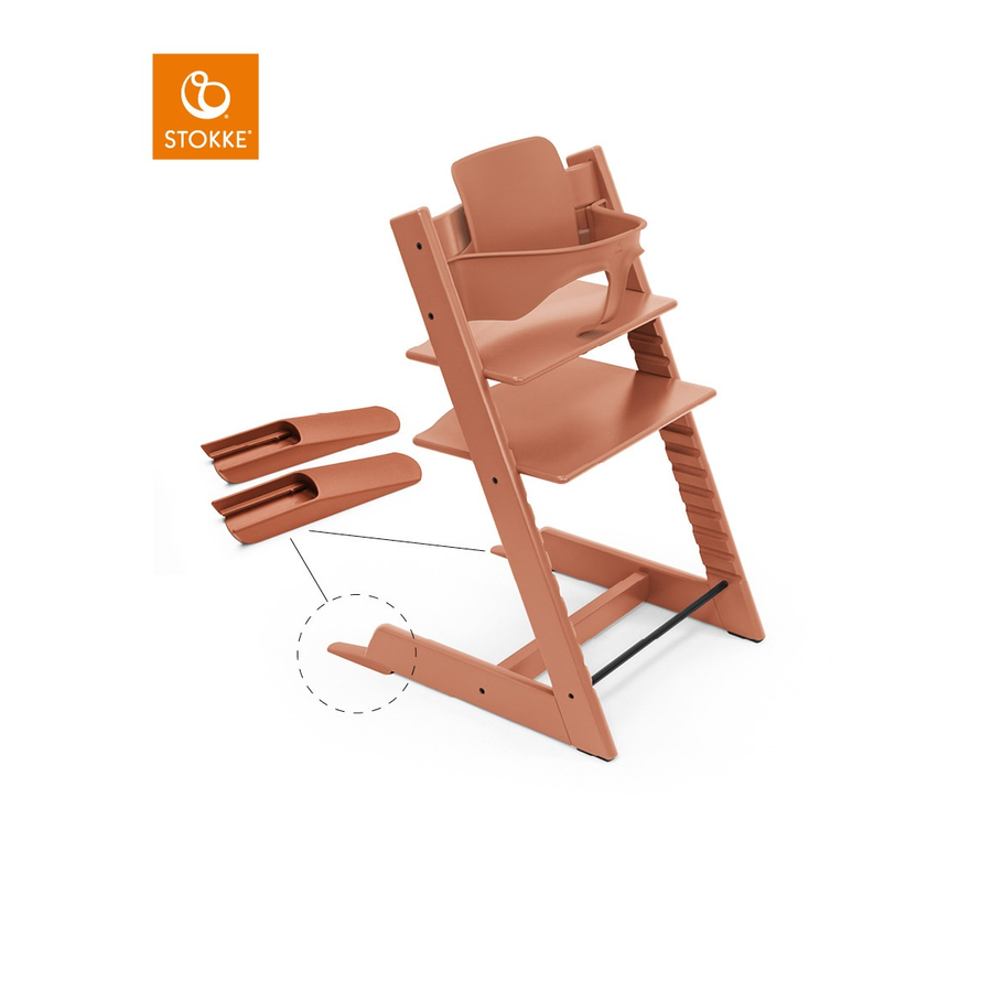 STOKKE® Tripp Trapp® Hochstuhl Buche Terracotta inkl. Baby Set V2 Terracotta von Stokke