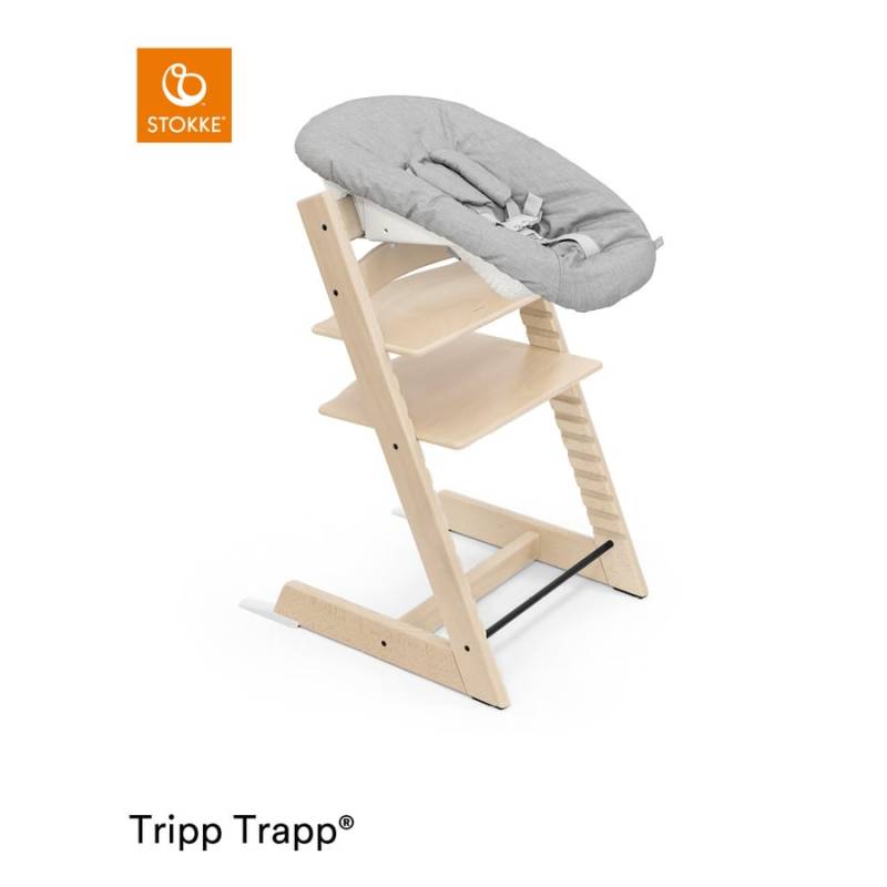 STOKKE® Tripp Trapp® Hochstuhl Buche natur inkl. Newborn Set™ Grey von Stokke