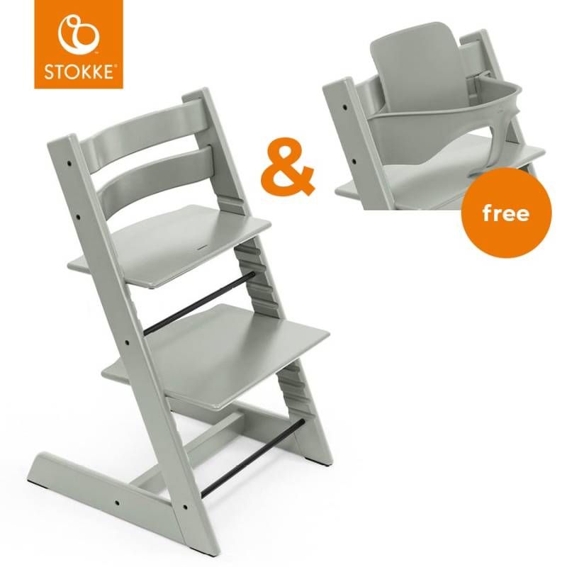 STOKKE® Tripp Trapp® Hochstuhl Glacier Green + Gratis Baby Set V2 Glacier Green von Stokke