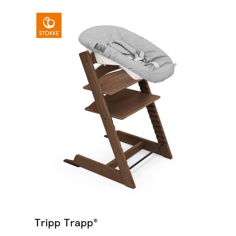 STOKKE® Tripp Trapp® Hochstuhl Oak Warm Brown inkl. Newborn Set™ Grey von Stokke