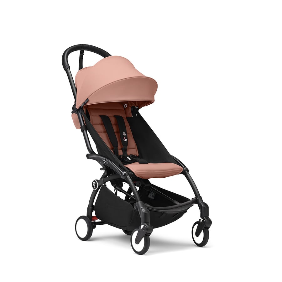 Stokke® Kinderwagen YOYO³ Gestell black inkl. 6+ Textilset Ginger von Stokke