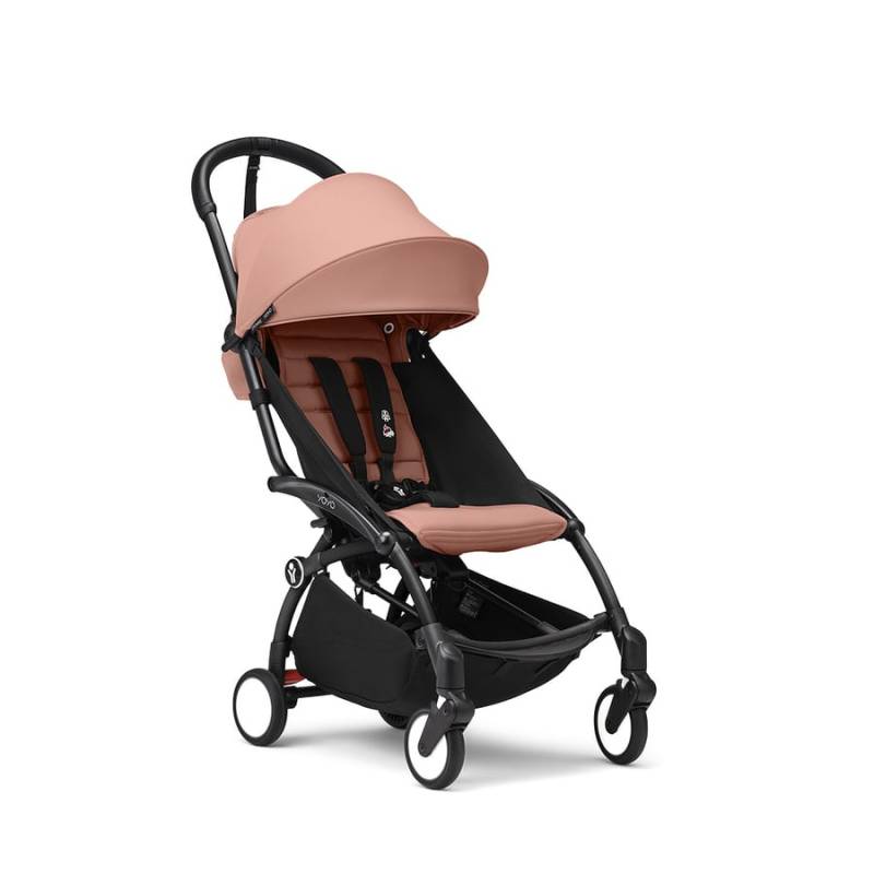 Stokke® Kinderwagen YOYO³ Gestell black inkl. 6+ Textilset Ginger von Stokke