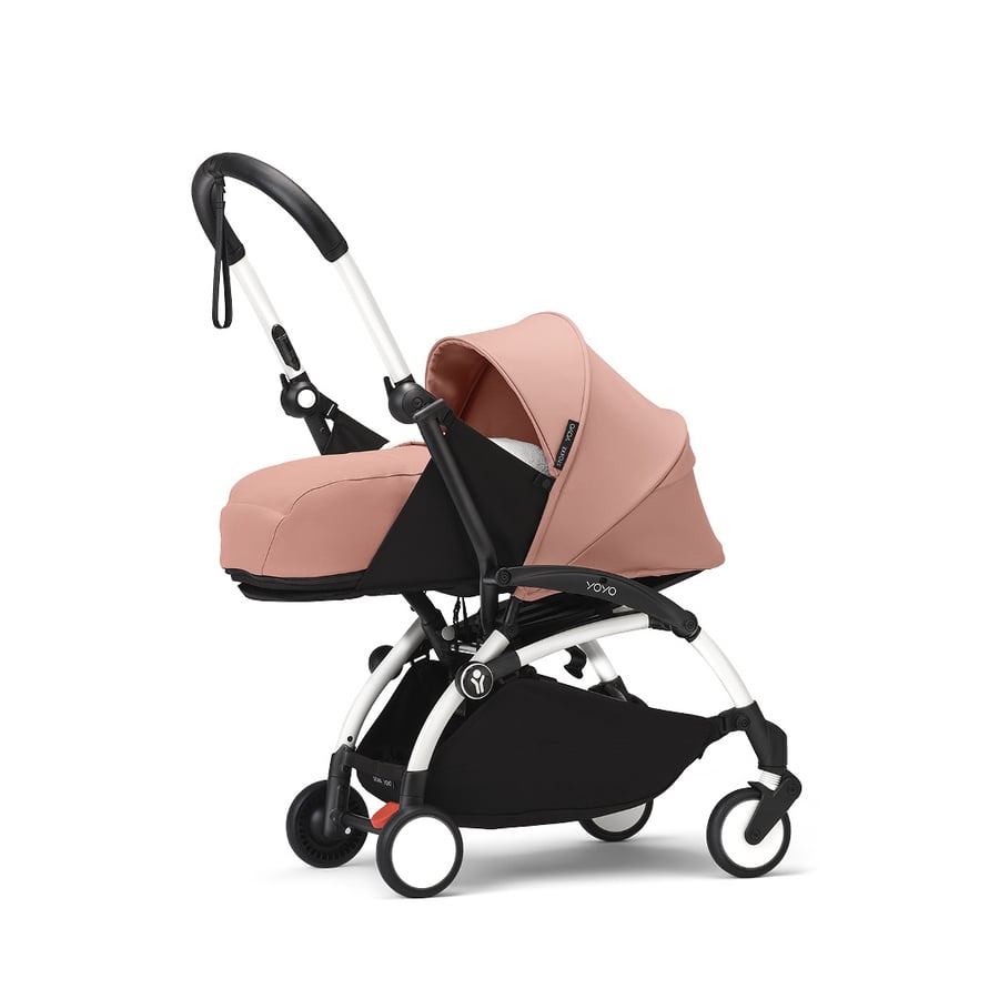 Stokke® Kinderwagen YOYO³ Gestell white inkl. 0+ Neugeborenenaufsatz Ginger von Stokke