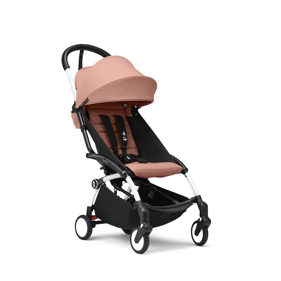 Stokke® Kinderwagen YOYO³ Gestell white inkl. 6+ Textilset Ginger von Stokke