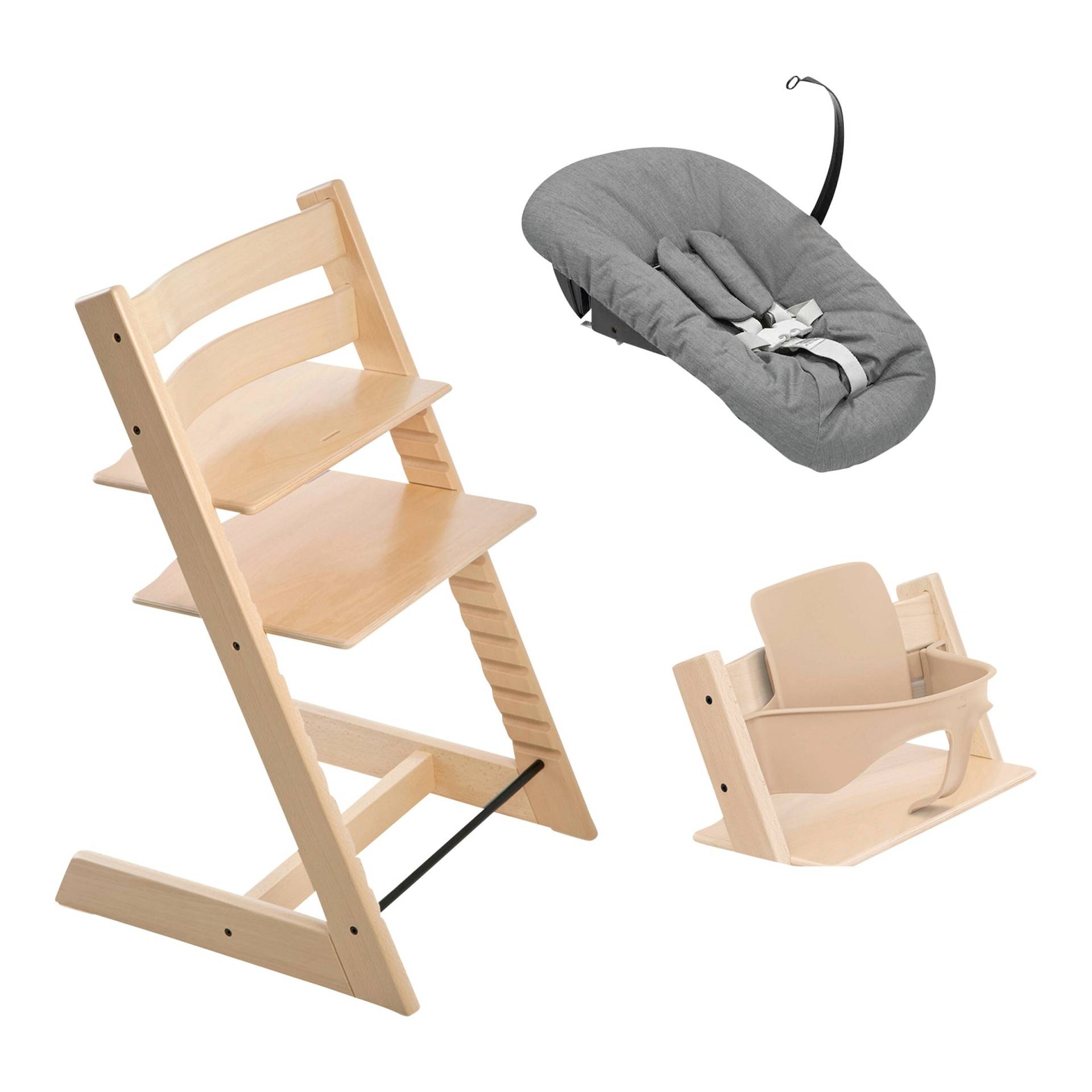 Stokke® Tripp Trapp® Bundle Treppenhochstuhl inkl. Newbornset deep grey & Babyset von Stokke