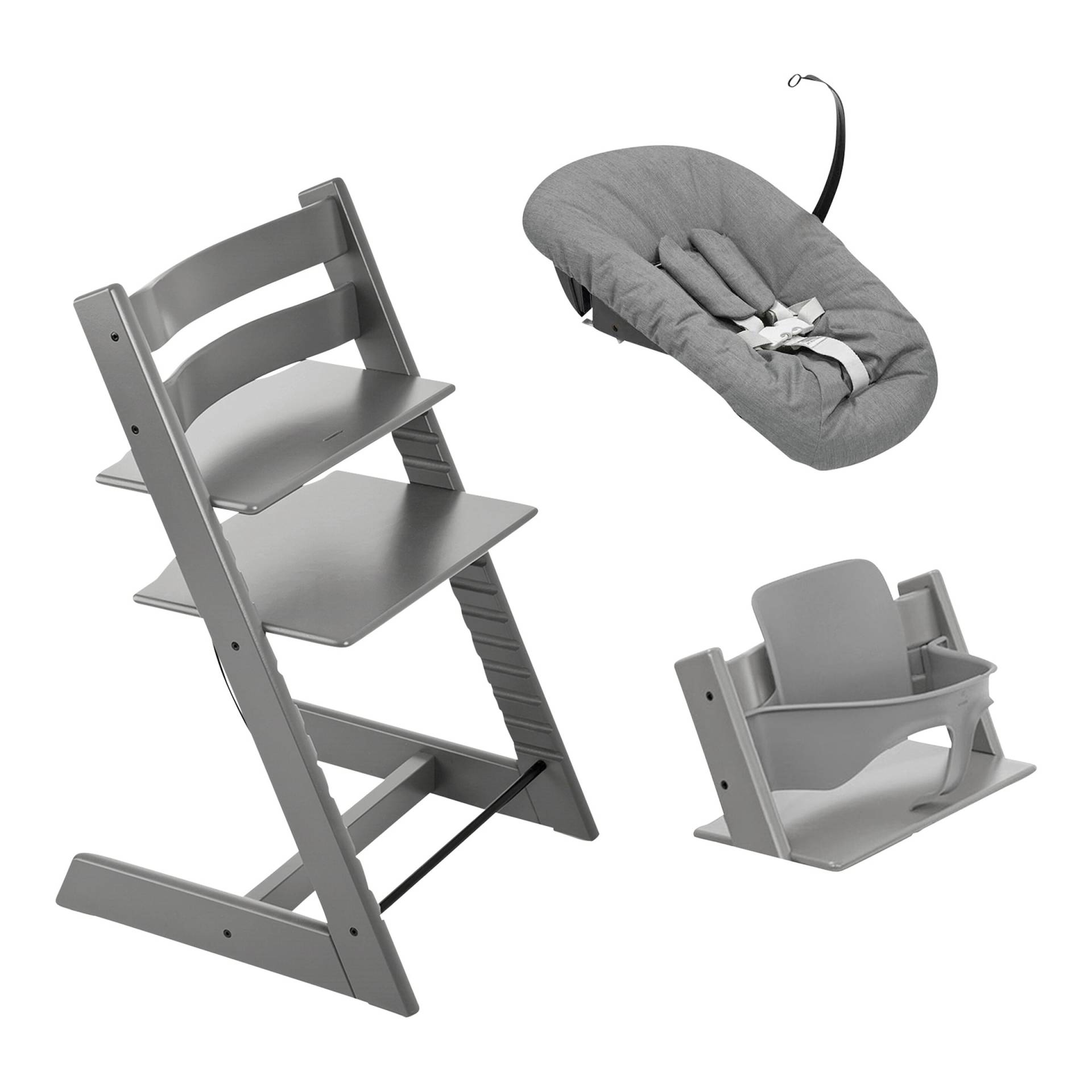 Stokke® Tripp Trapp® Bundle Treppenhochstuhl inkl. Newbornset deep grey & Babyset von Stokke