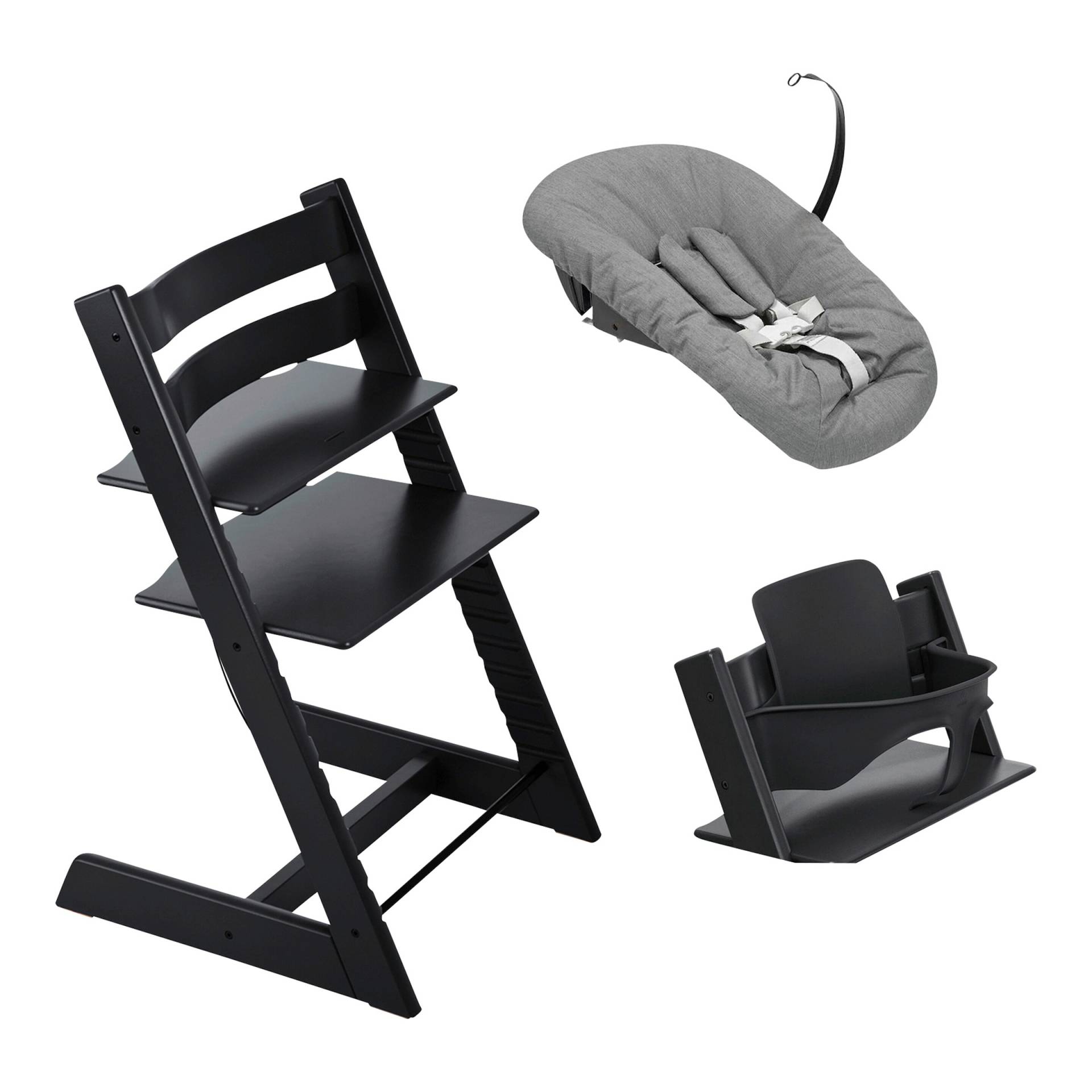 Stokke® Tripp Trapp® Bundle Treppenhochstuhl inkl. Newbornset deep grey & Babyset von Stokke