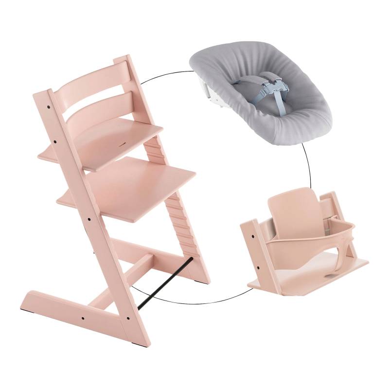 Stokke® Tripp Trapp® Bundle Treppenhochstuhl inkl. Newbornset light grey & Babyset von Stokke