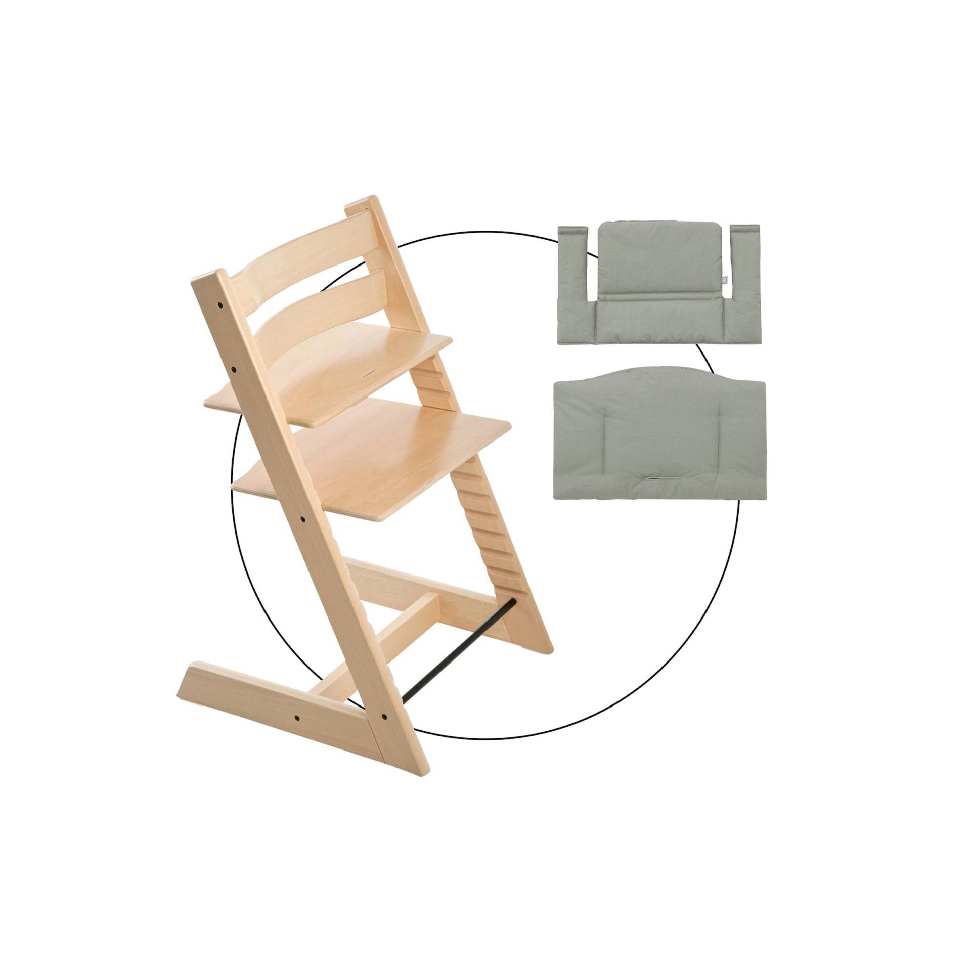 Stokke® Tripp Trapp® Bundle Treppenhochstuhl inkl. Sitzkissen Classic Glacier Green von Stokke