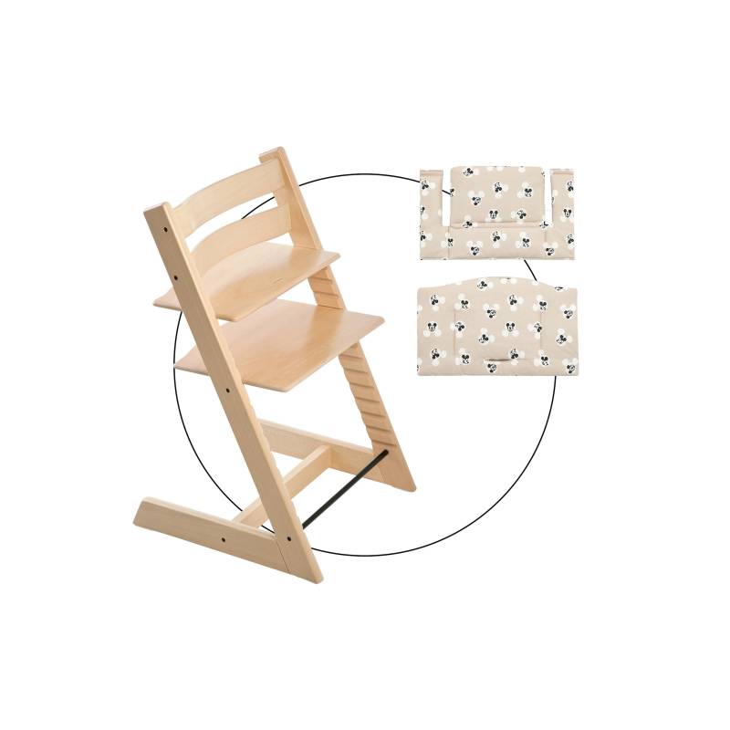 Stokke® Tripp Trapp® Bundle Treppenhochstuhl inkl. Sitzkissen Classic Mickey Signature von Stokke