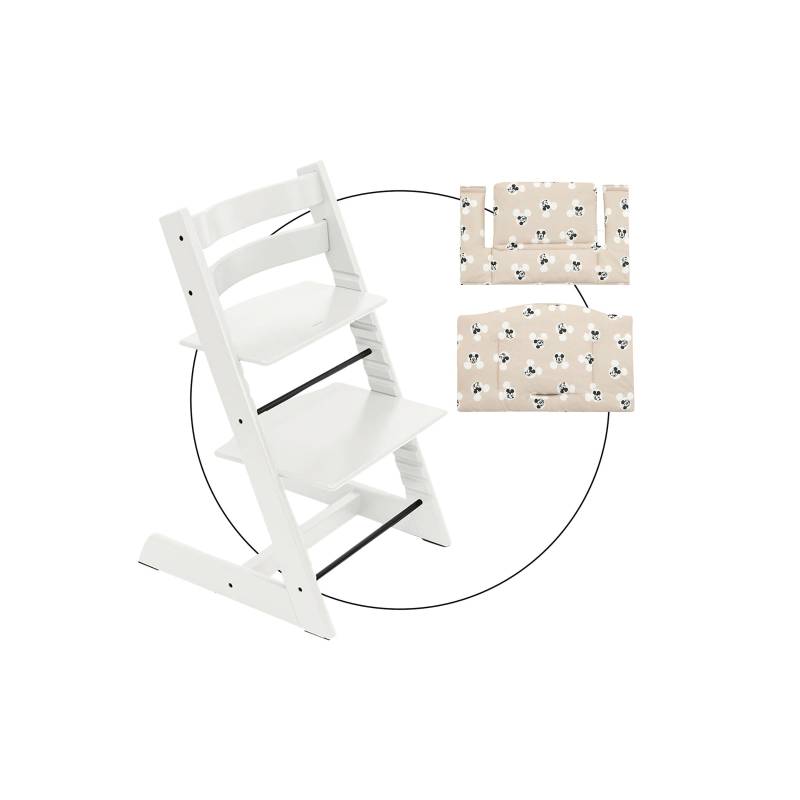 Stokke® Tripp Trapp® Bundle Treppenhochstuhl inkl. Sitzkissen Classic Mickey Signature von Stokke