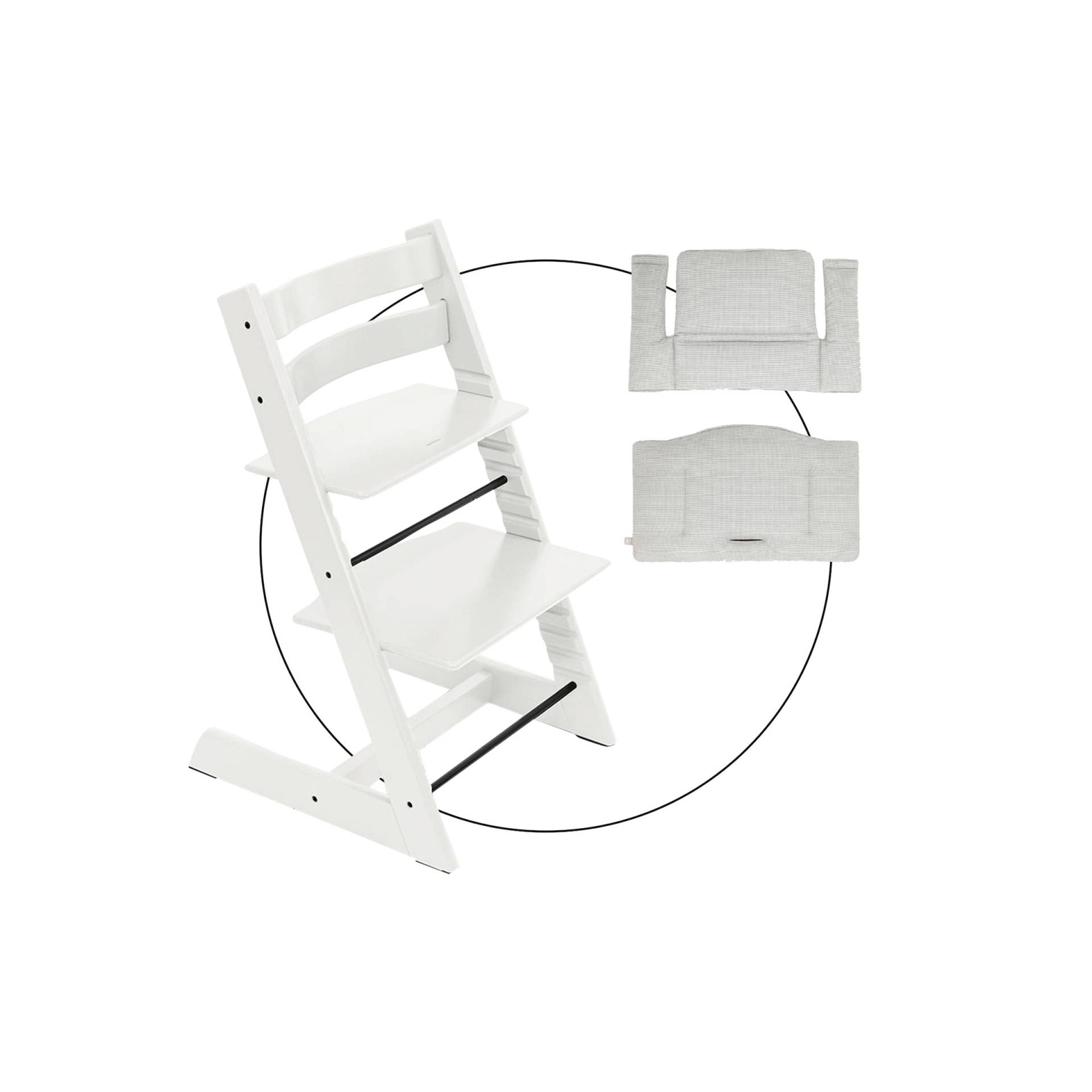 Stokke® Tripp Trapp® Bundle Treppenhochstuhl inkl. Sitzkissen Classic Nordic Grey von Stokke