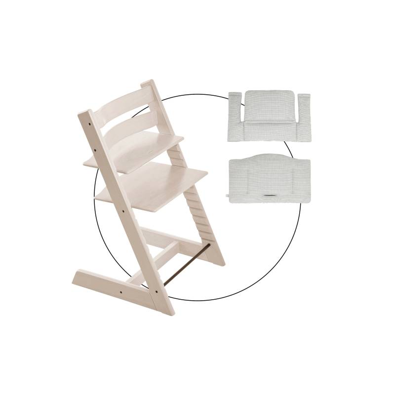 Stokke® Tripp Trapp® Bundle Treppenhochstuhl inkl. Sitzkissen Classic Nordic Grey von Stokke