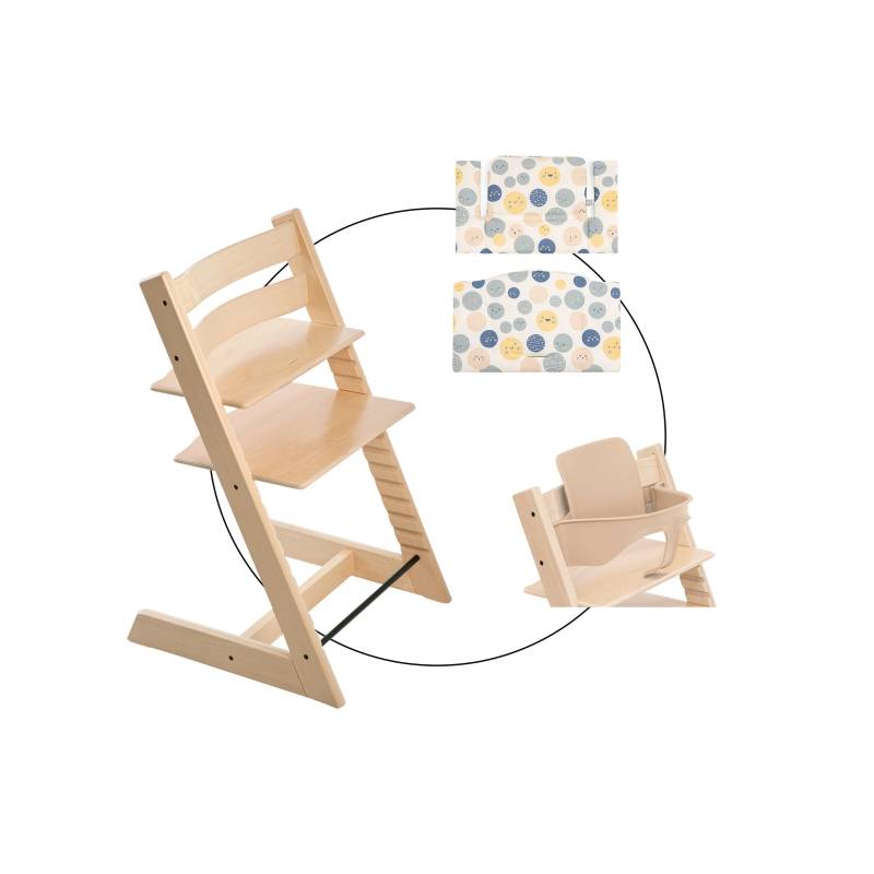 Stokke® Tripp Trapp® Bundle Treppenhochstuhl inkl. Sitzkissen Classic Soul System und Babyset von Stokke