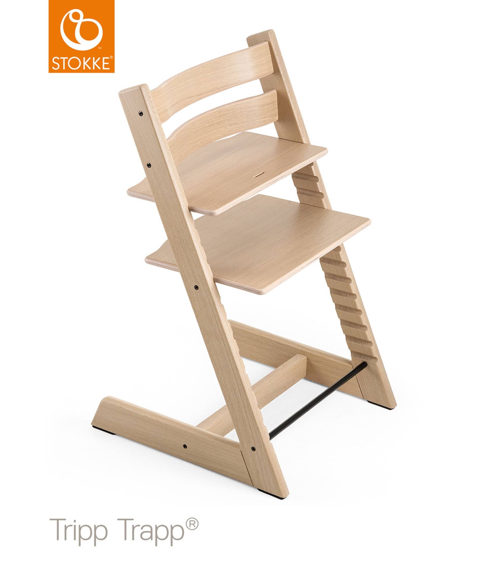 Stokke® Tripp Trapp® Treppenhochstuhl Eiche mit Gravur von Stokke