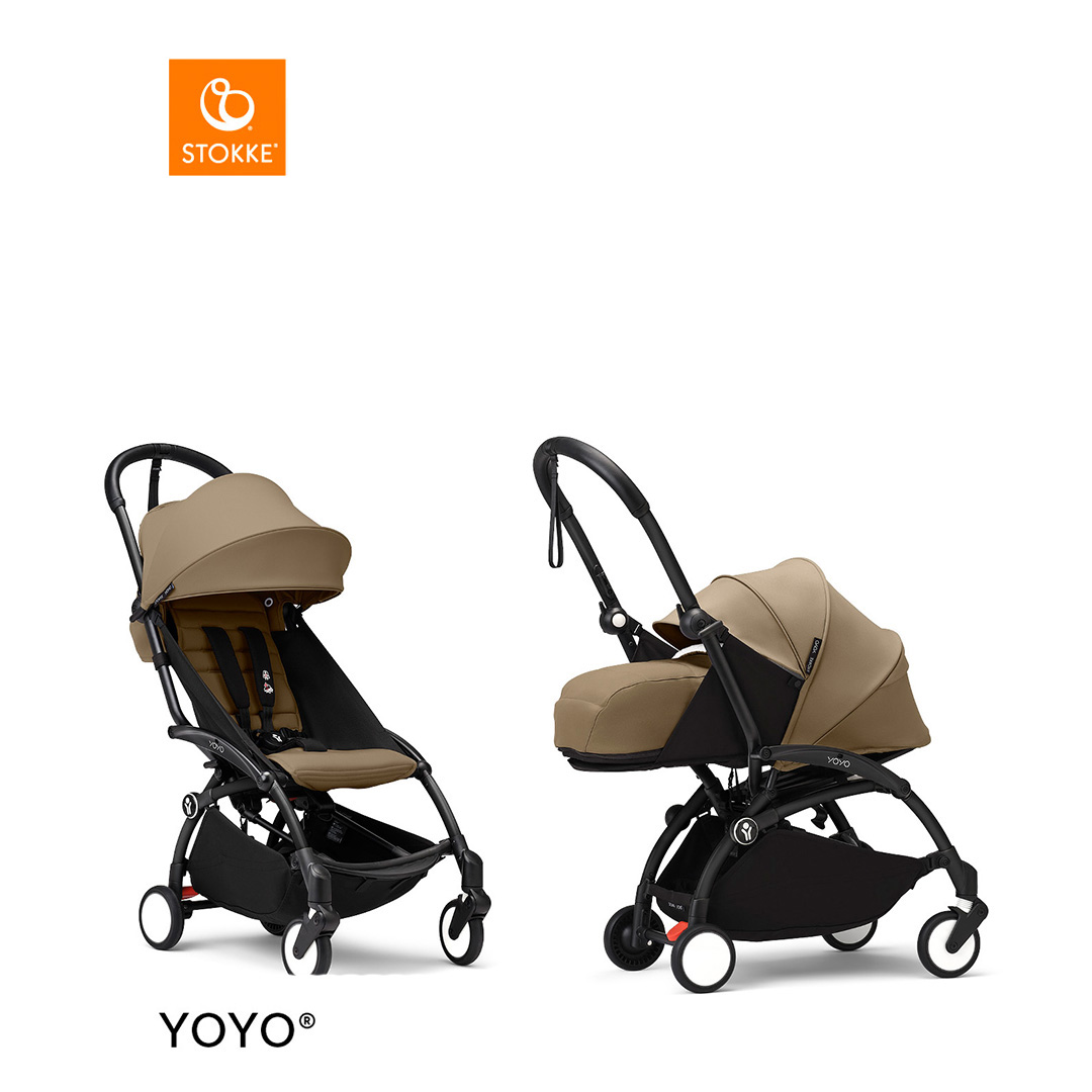 Stokke® YOYO3 Complete Stroller With 0+ Newborn Pack - Black Frame von Stokke