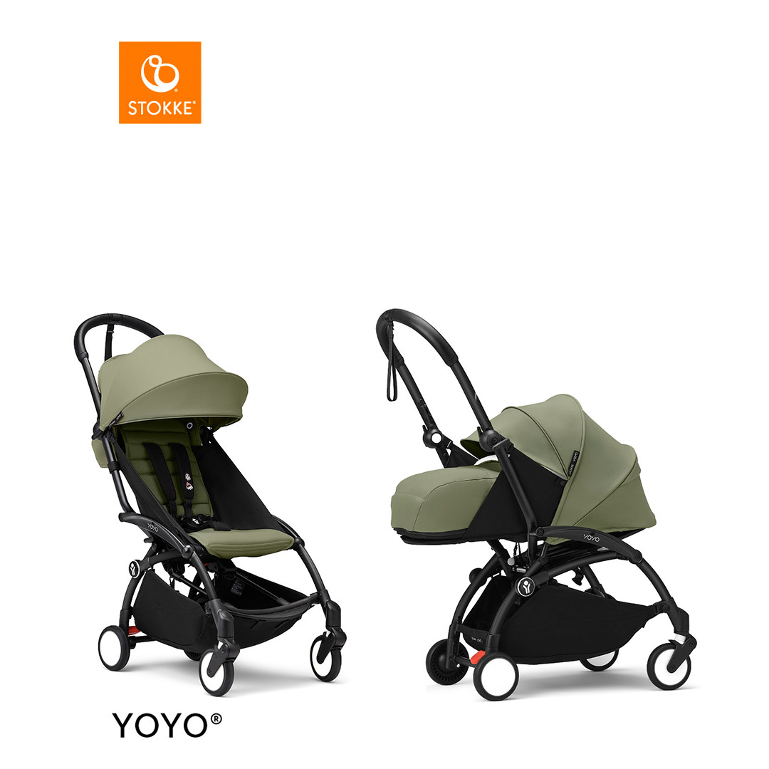 Stokke® YOYO3 Complete Stroller With 0+ Newborn Pack - Black Frame von Stokke