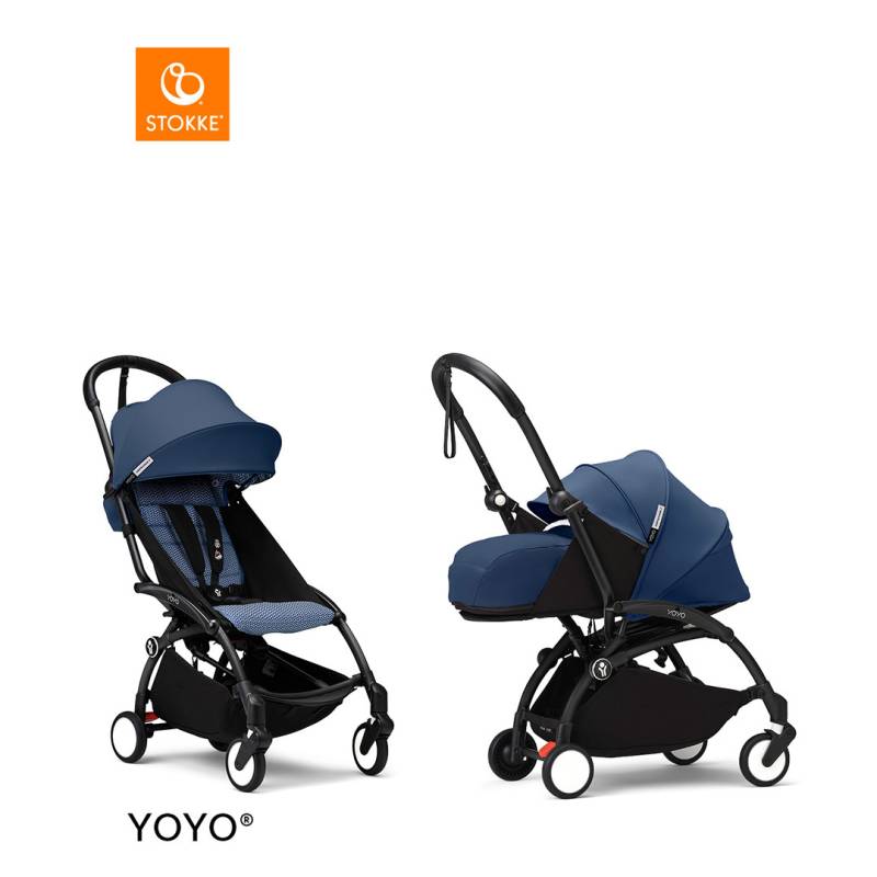 Stokke® YOYO3 Complete Stroller With 0+ Newborn Pack - Black Frame von Stokke