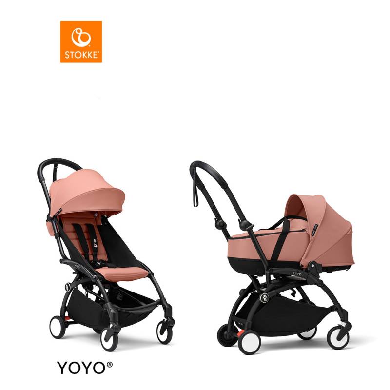 Stokke® YOYO3 Complete Stroller With Bassinet - Black Frame von Stokke