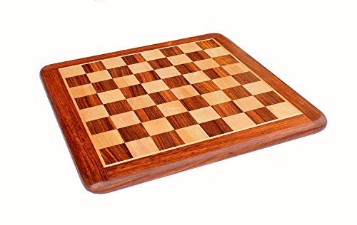 StonKraft Schachspielbrett aus Palisander, 38,1 x 38,1 cm, ohne Teile, passende Schachfiguren aus Holz und Messing von StonKraft