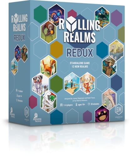 Stonemaier Games: Rolling Realms Redux | Ein leichtes, strategisches, eigenständiges Roll-and-Write-Spiel für Familien und Erwachsene, 1–6 Spieler, 30 Minuten, ab 14 Jahren von Stonemaier Games