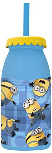 Minions, Ich – Einfach Unverbesserlich – Flasche Milch 300 ml mit Strohhalm (Stor 89813) von MINIONS