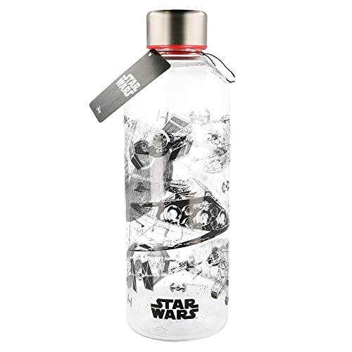 Star Wars 850 ml wiederverwendbare Plastikwasserflasche - 850 ml, Schwarz von Stor