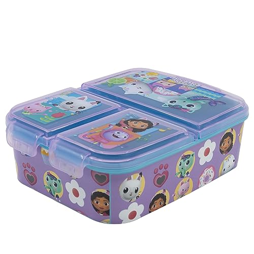 Gabby's Dollhouse Kinder-Lunchbox mit 3 Fächern, bunt, Estándar, Lässig von Stor