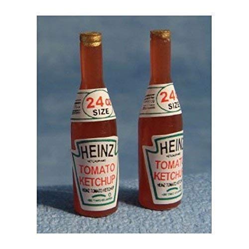 SA-Dollshouse D1483 2 Flaschen Heinz Ketchup 1:12 für Puppenhaus von Streets Ahead Dollshouse