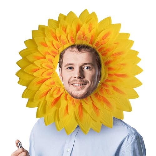 Streysisl Sonnenblume Kostüm Kopfbedeckung - Party Hut Sonnenblume Requisiten Kopfbedeckung | Party Dekorationen, Kostüm Zubehör für Performance Festival Streysisl Sonnenblume Kostüm Kopfbedeckung - Party Hut Sonnenblume Requisiten Kopfbedeckung | Party Dekorationen, Kostüm Zubehör für Performance Festival von Streysisl
