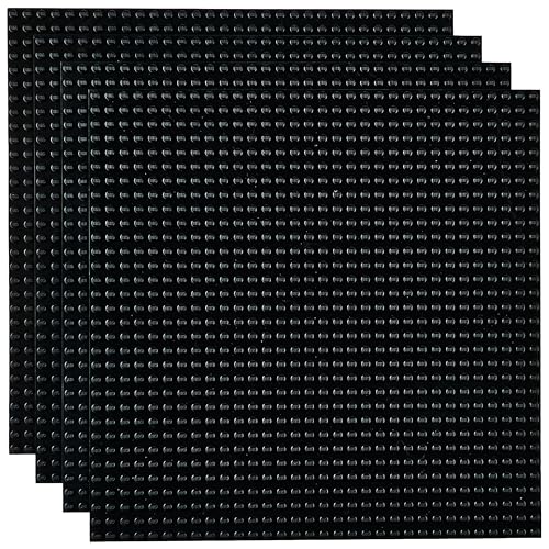 Strictly Briks - Bauplatten - 100% kompatibel mit Allen führenden Marken - Zum Bauen von Türmen, Tischen & mehr - 10 x 10“ (25,4 x 25,4 cm) - 4 Stück - Schwarz von Strictly Briks