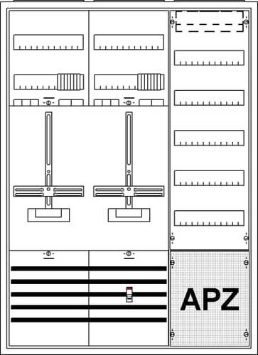 Striebel & John 2CPX035895R9999 KS305Z Zählerschrank Anzahl Reihen = 5 Inhalt 1St. von Striebel & John