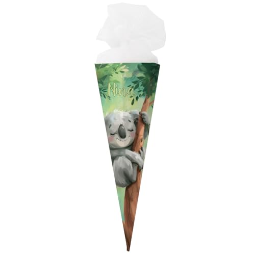 Striefchen® Tierische Zuckertüte für Schulkinder, personalisiert (Koala, 80 x 26 cm) von Striefchen